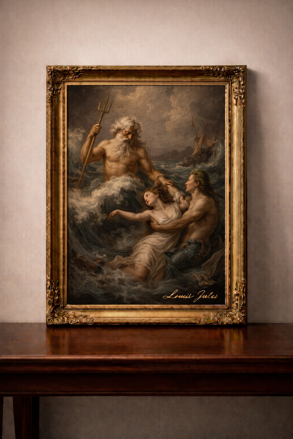 Mythological storm at sea