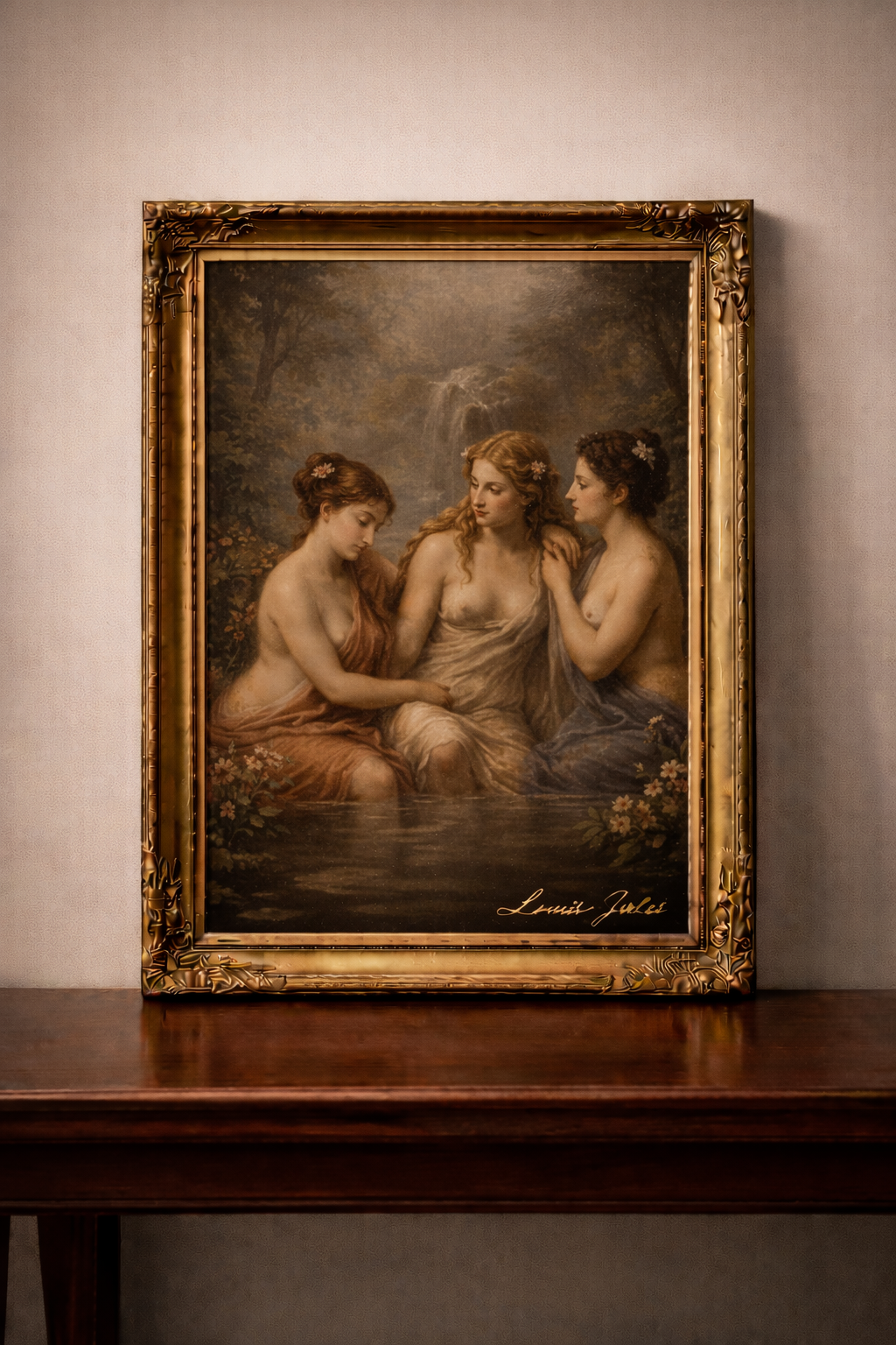 Mythological muses in classical harmony