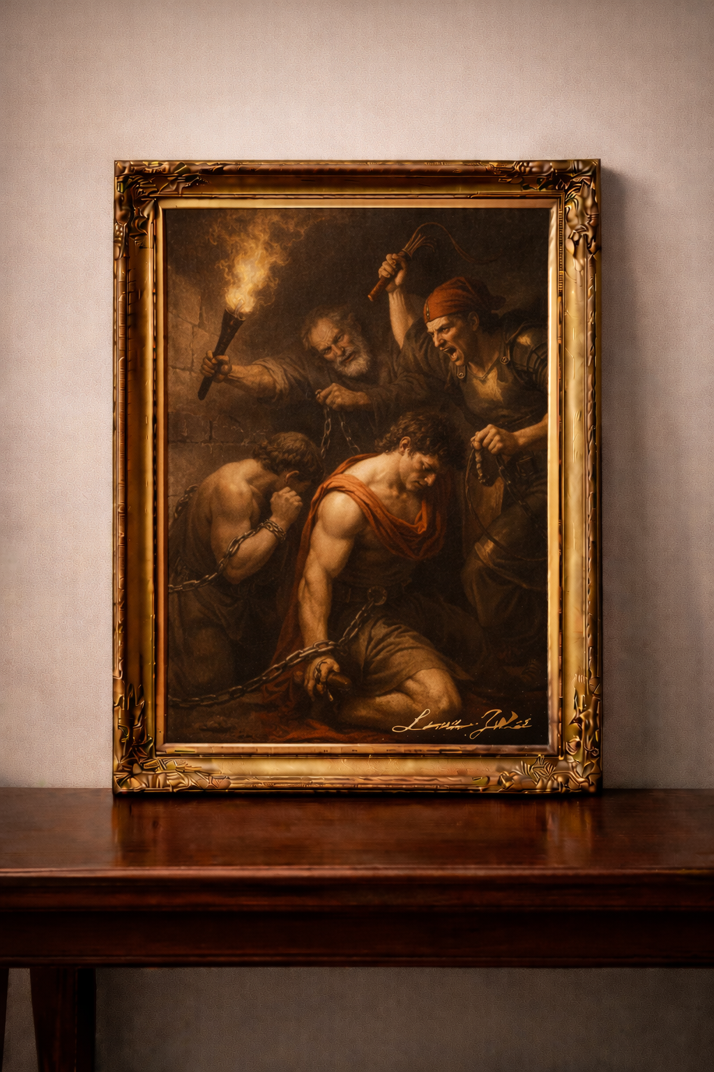 Baroque depiction of chained prisoners