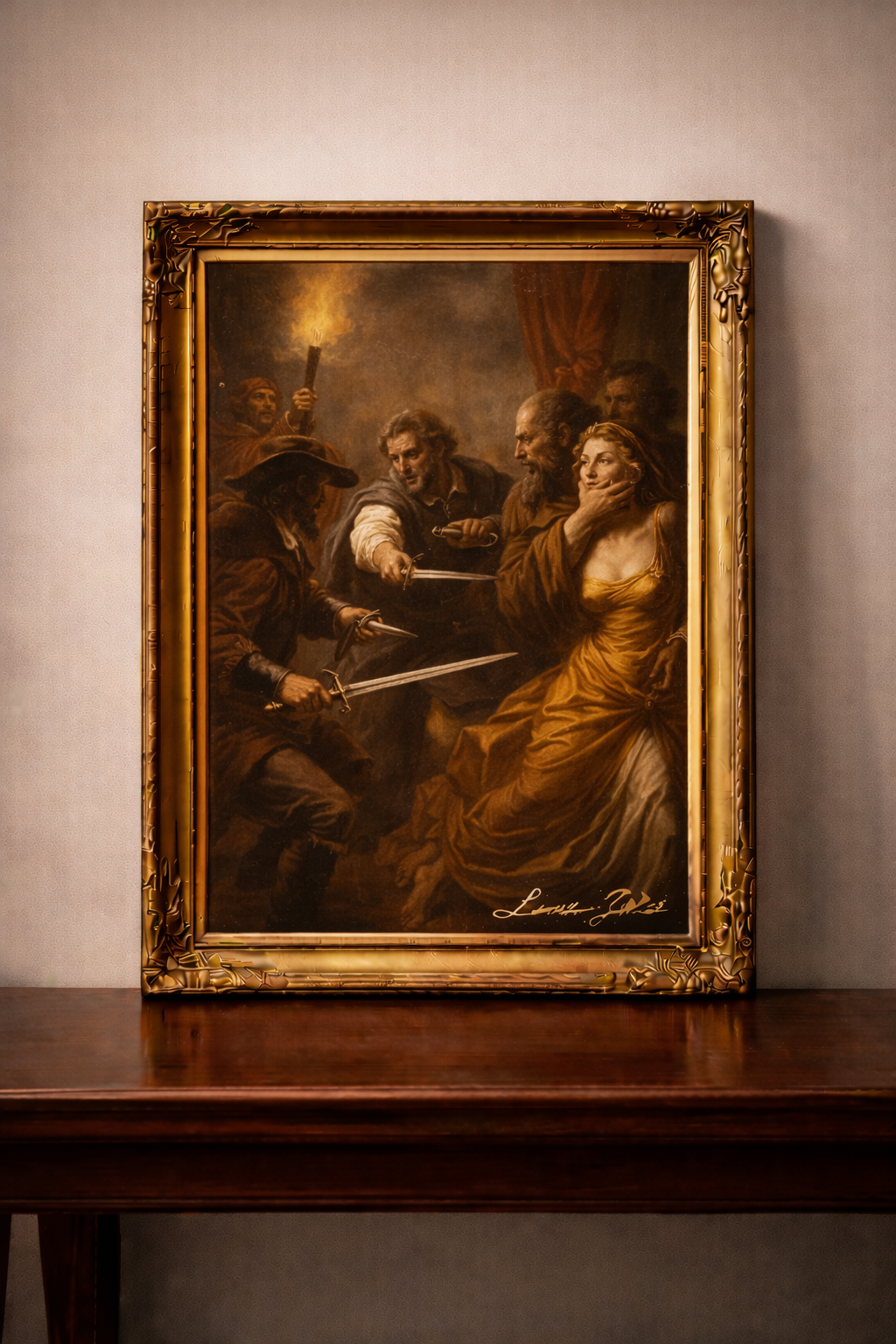 Dramatic 17th-century duel scene